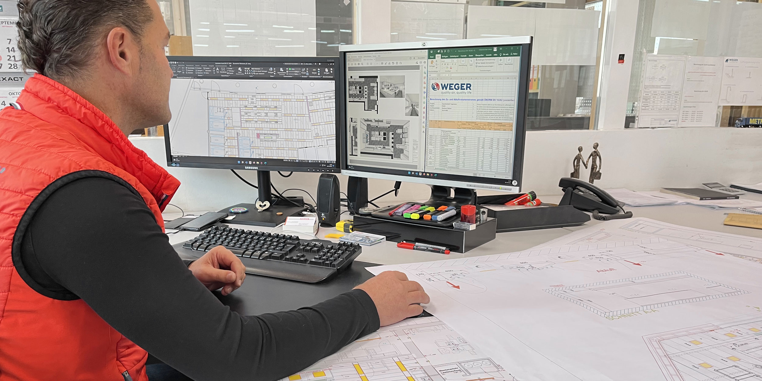 Weger Metallbau Vahrn Kiens Planung Lüftungsdecken